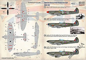 Spitfire Aces of Northwest Europe 1944-45 Part 2 1/72 Print Scale 72386