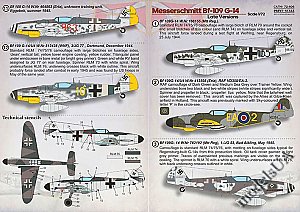 Messerschmitt Bf-109 G-14 Late 1:72 Print Scale 72406