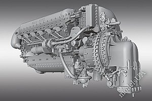 Packard V-1650 Merlin aircraft engine 1/32 PRINT SCALE PSR32011