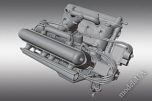 Hispano-Suiza 8 water-cooled V8 SOHC aero engine 1/48 PRINT SCALE PSR48037