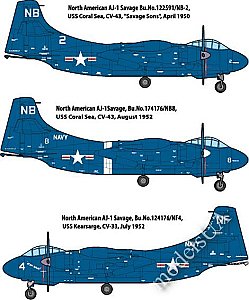 North American AJ-1 Savage carrier-based medium bomber 1:72 Roden 063
