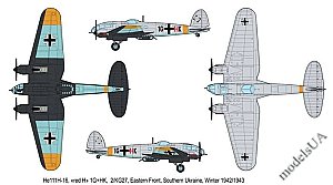 Heinkel He111 H-16/Н-20 german  bomber WWII 1:144 Roden 344