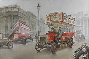 British Type B Bus, LGOC, London, Early 1914 1:72 Roden 739