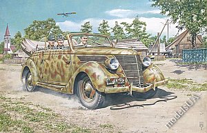 Ford V8-G81 Cabriolet German staff car WWII 1:35 Roden 820
