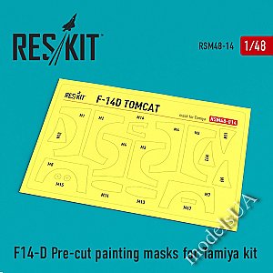 F-14D "Tomcat" Pre-cut painting masks for Tamiya kit (1/48) 1/48 ResKit RSM48-0014