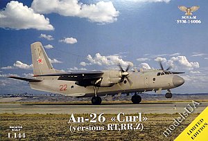 Antonov An-26RT, RR, Z Curl Ukrainian transport 1:144 SOVA Models 14406