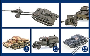 T-70M soviet WWII tank with 76mm ZIS-3 artillery gun 1:72 UM399