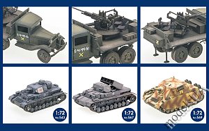 GAZ-AAA soviet truck with 25mm 72-K AA gun WWII 1:72 UM588