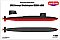 SSBN-598 George Washington US nuclear ballistic missile submarine 1:350 MikroMir 350-017